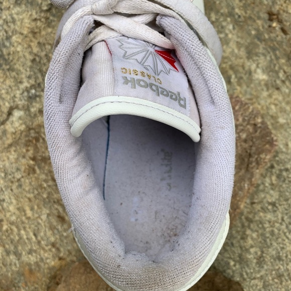 Reebok Classic White Lavender Women’s Princess Sneakers Running Shoes Walking - Picture 8 of 9